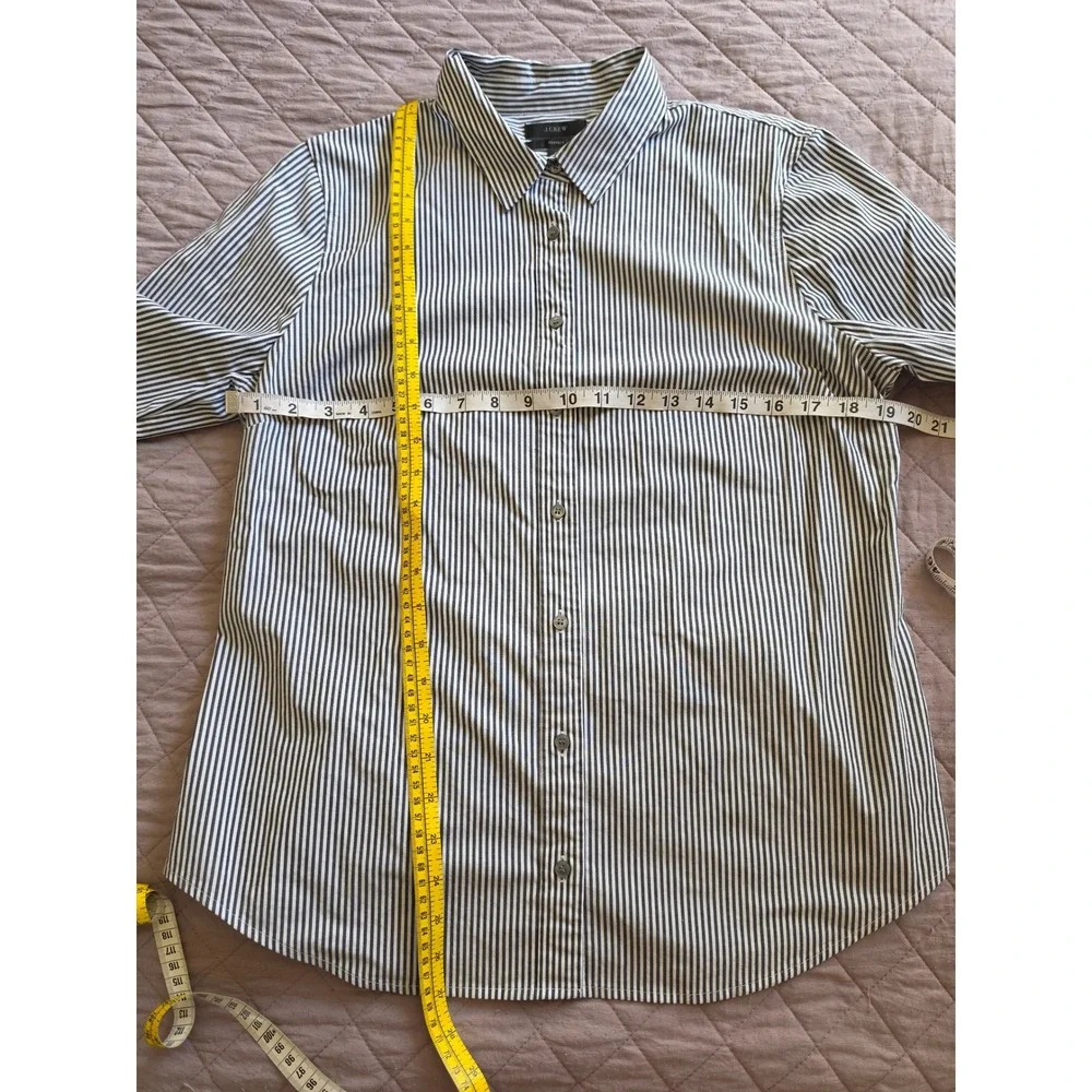 J. Crew Striped Resort Maximalist Preppy Old Money Cotton Button Shirt sz‎ L
